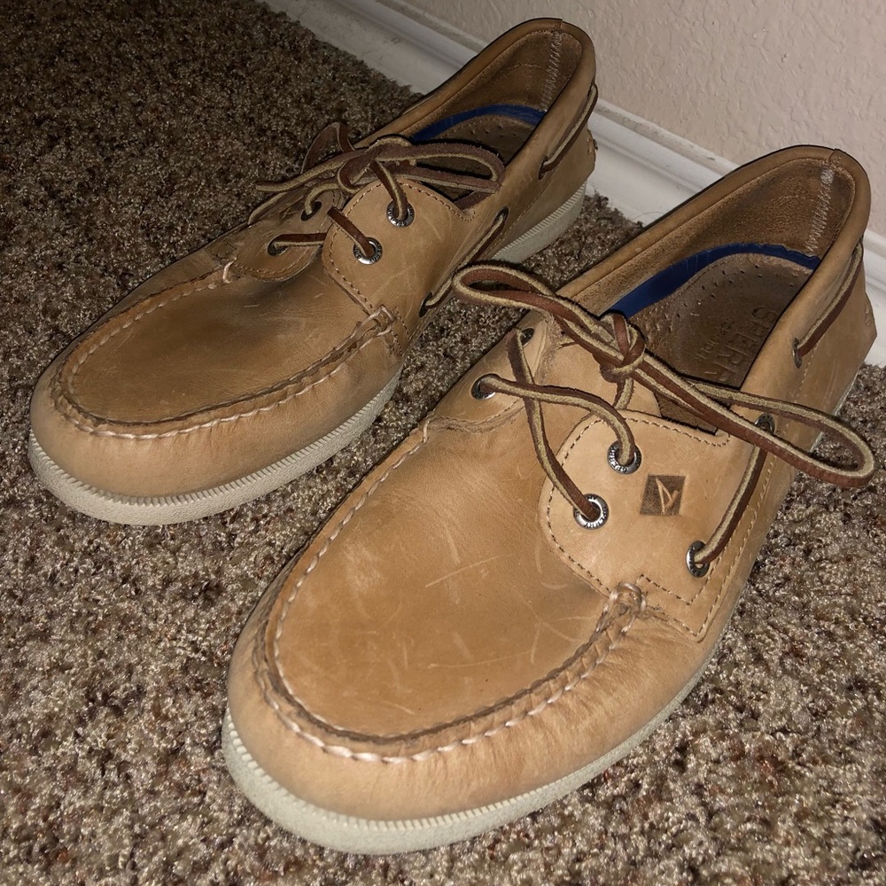 Sperry topsider boat shoes oatmeal color size 10M